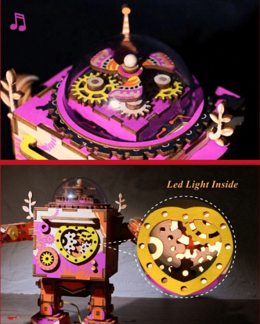 Quebra Cabeça 3D Robô Musical - Loja Lua Feliz