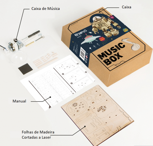 Quebra Cabeça 3D Robô Musical - Loja Lua Feliz